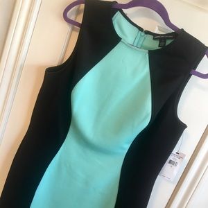 Two tone structured dress